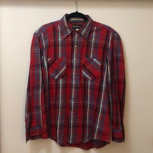 Vintage Bud Berma Men’s Medium long sleeve button down collared flannel shirt
